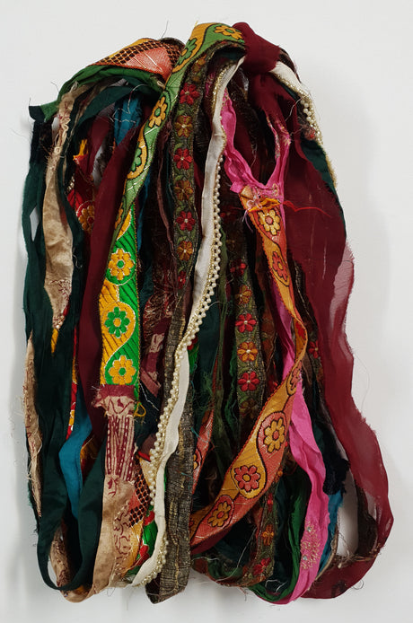 Reclaimed Sari Ribbon Hank - Unique - XV