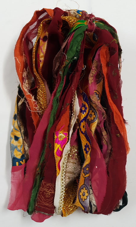 Reclaimed Sari Ribbon Hank - Unique - XX