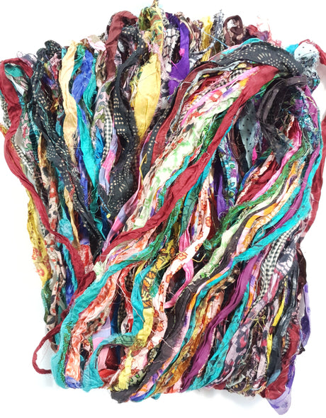 Reclaimed Sari Ribbon Hank - Unique - YE