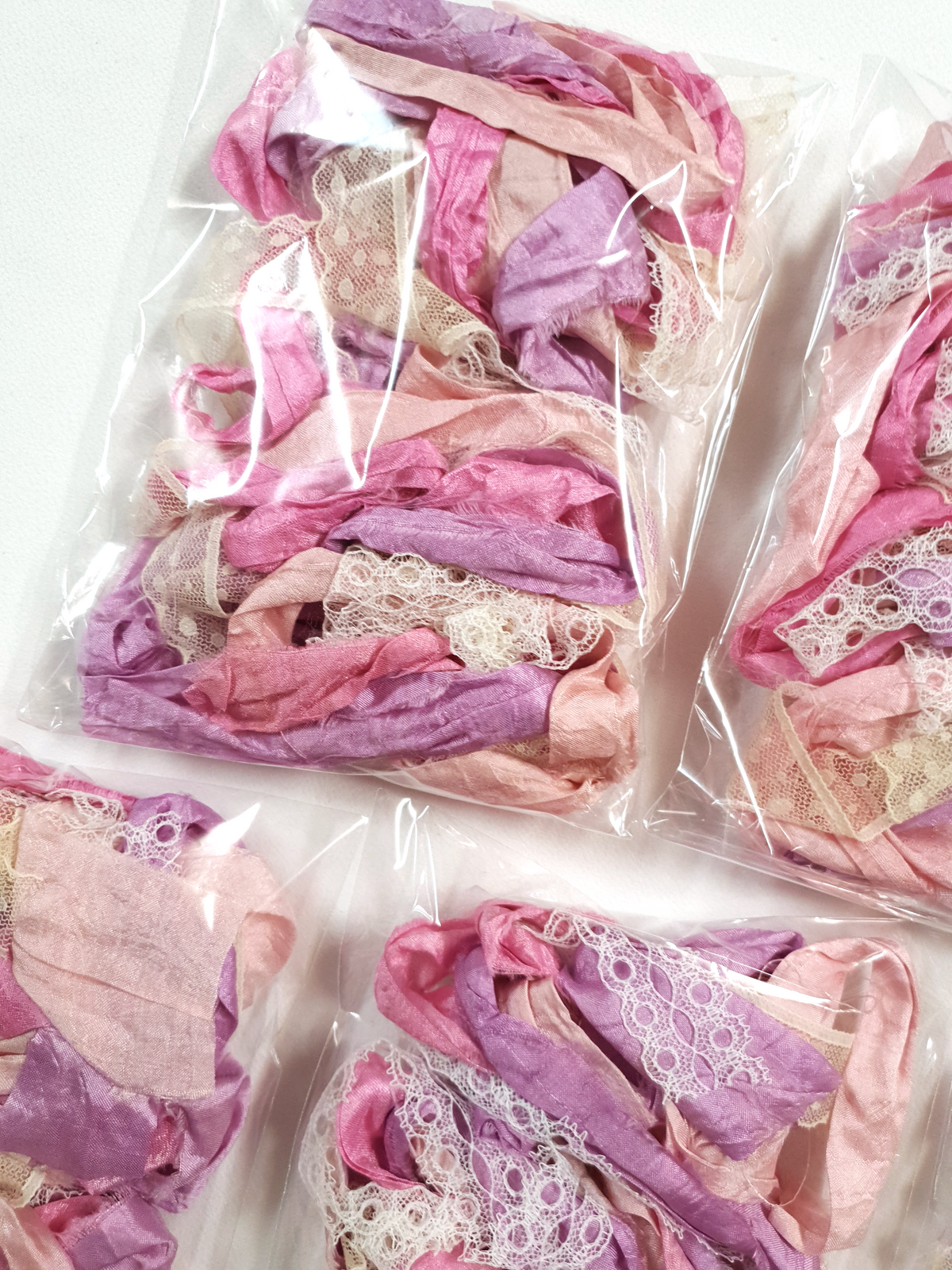 Pretty in Pink – Sari Silk & Vintage Lace Pack – MK