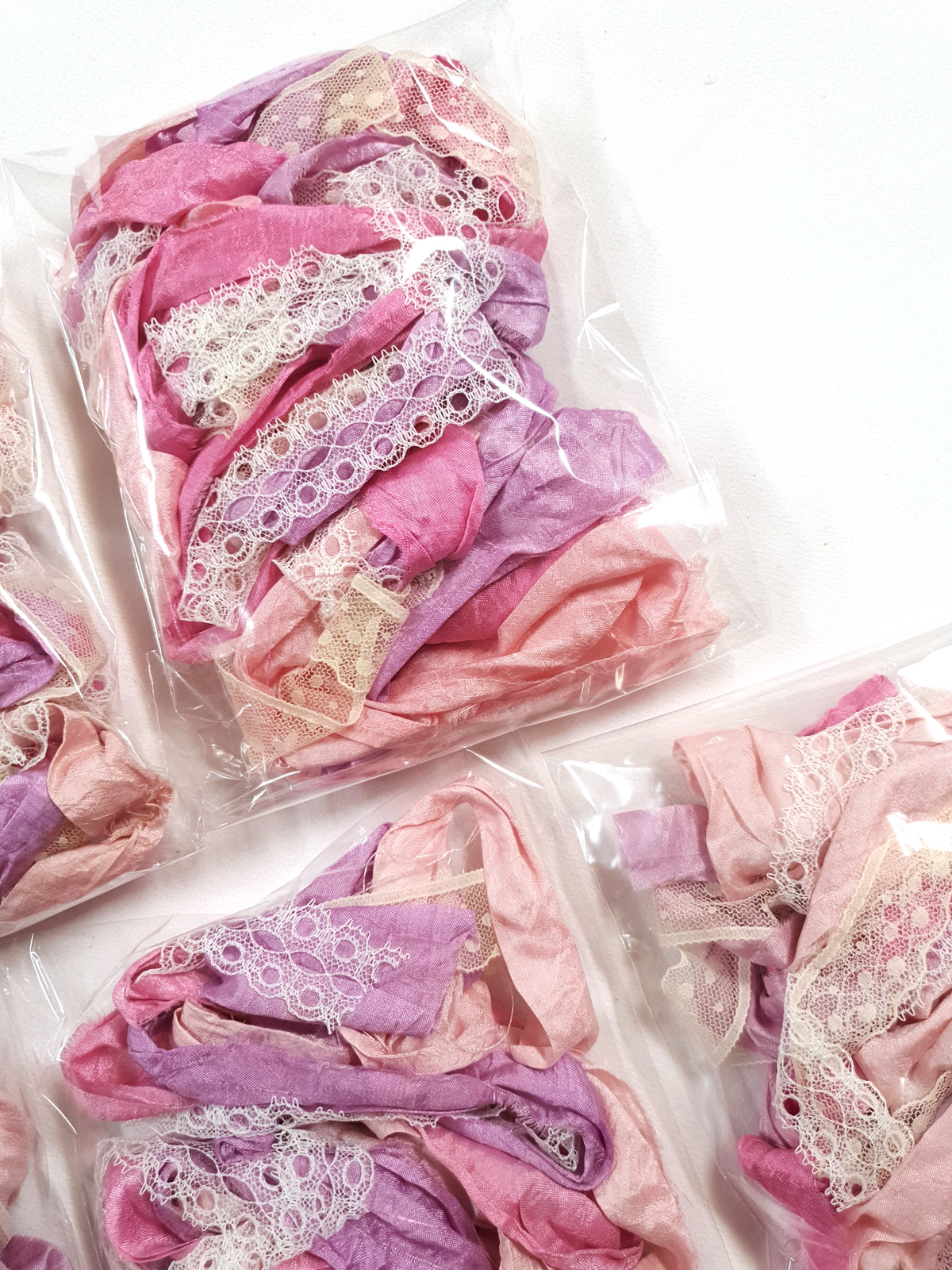Pretty in Pink – Sari Silk & Vintage Lace Pack – MK