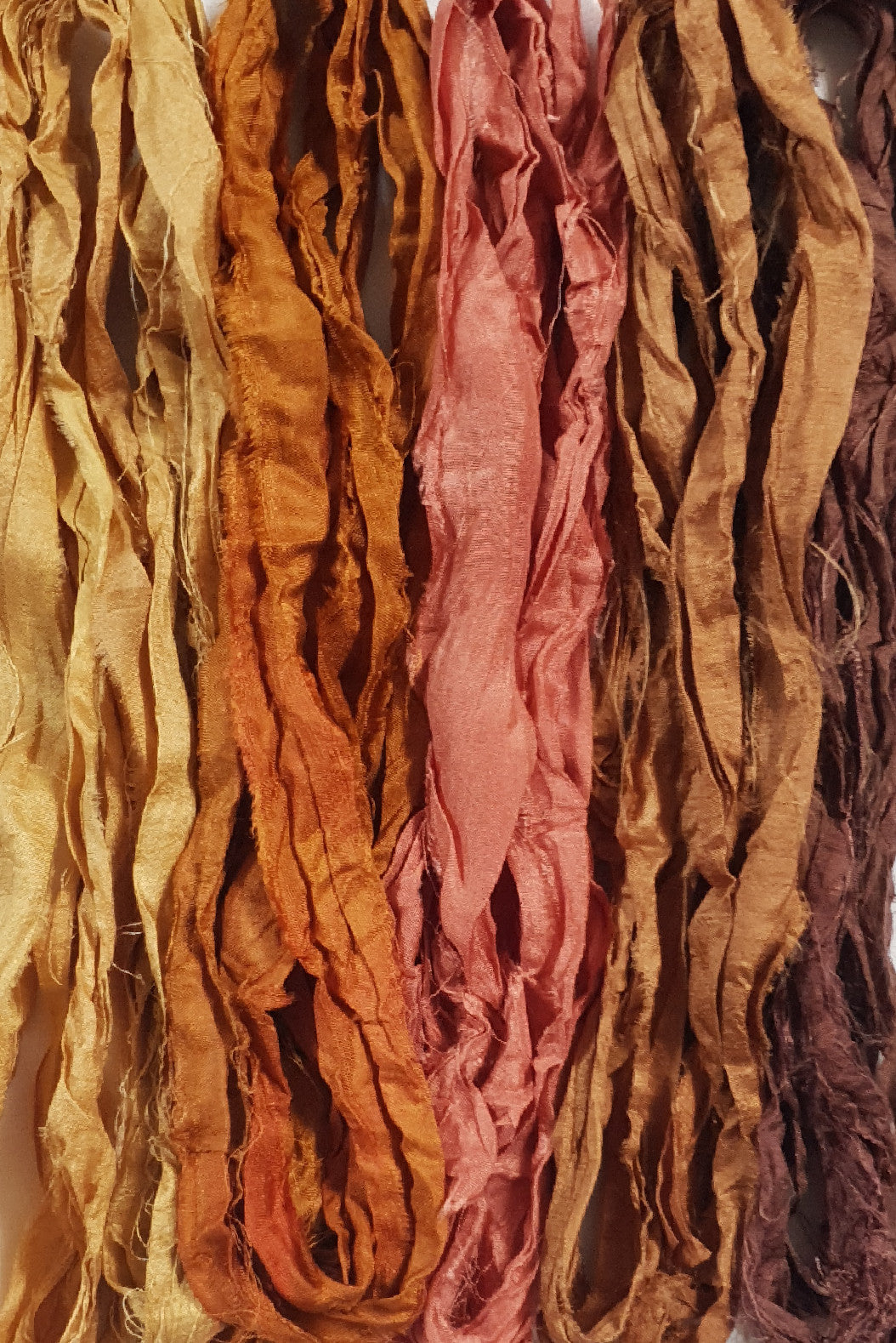 Reclaimed Sari Silk Ribbon - Savanah