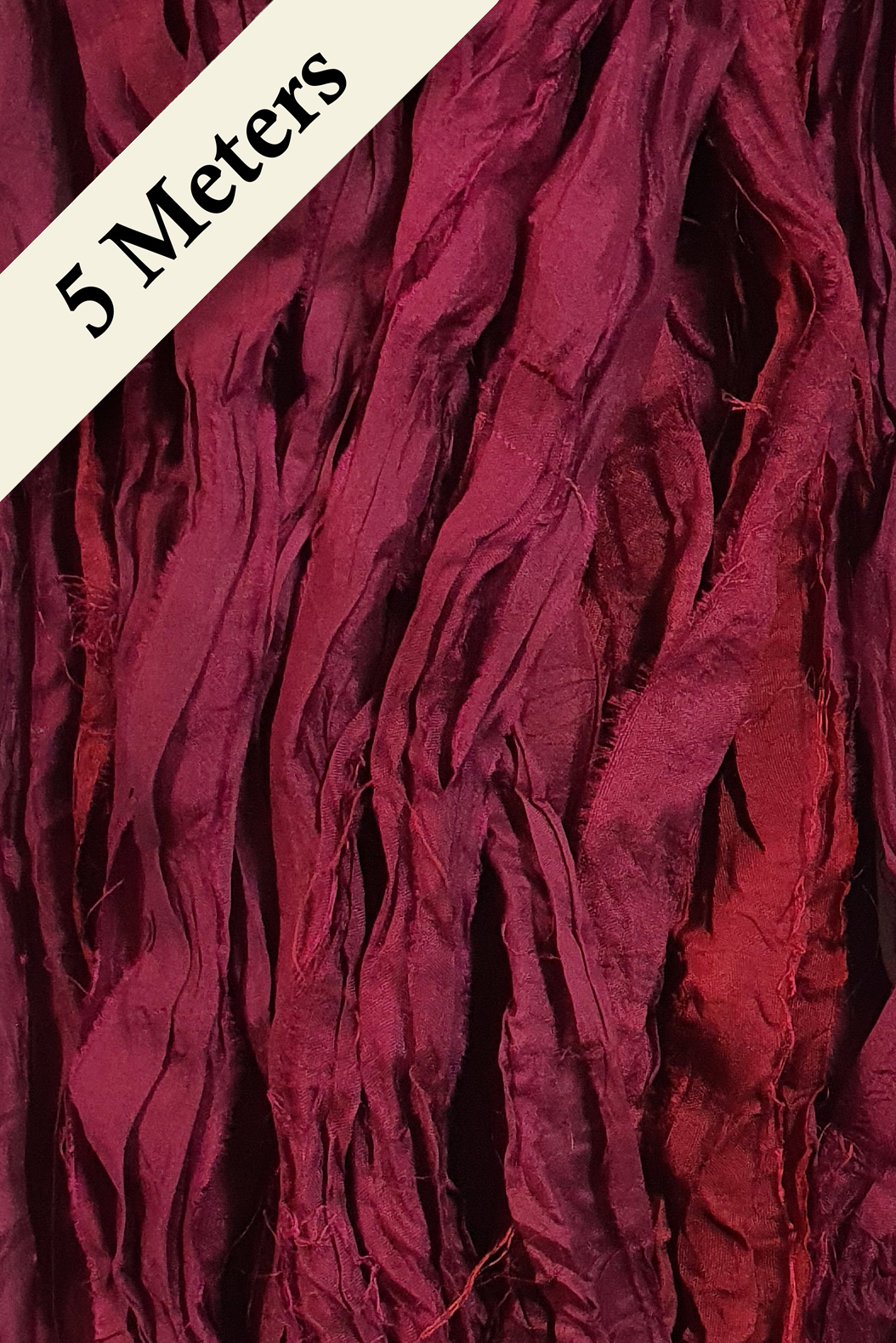 Reclaimed Sari Silk Ribbon - Shiraz - 5m Pack