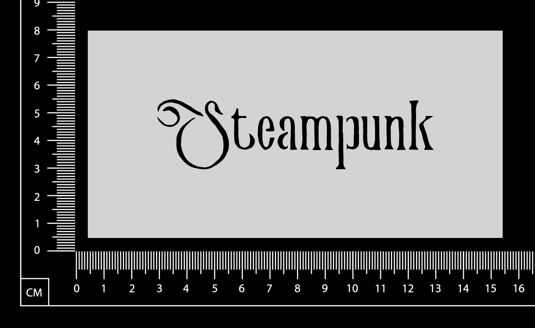 Steampunk - Stencil - 75mm x 150mm