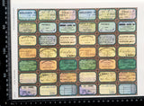 Cut Apart Stickers Sheet - (SKL-36)