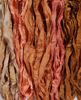 Reclaimed Sari Silk Ribbon - Sunburnt Country - 10 Metre Pack