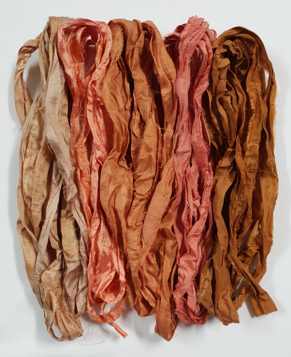 Reclaimed Sari Silk Ribbon - Sunburnt Country - 10 Metre Pack