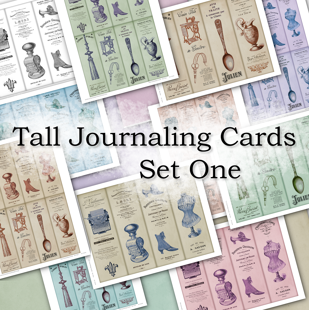 Tall Journaling Cards - Set One - DI-10246 - Digital Download