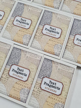 Tin of Assorted Stickers - Text Fragments - Selected at Random