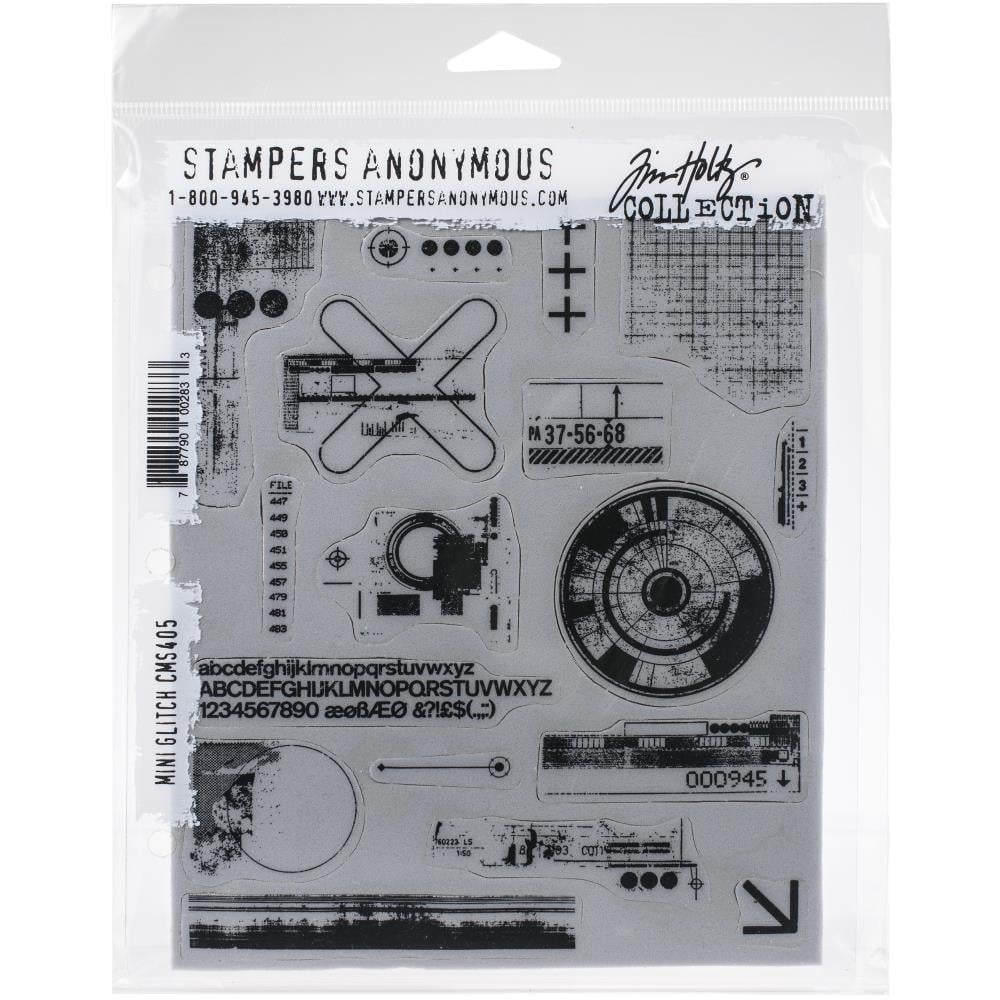 Tim Holtz - Cling Mount Stamps - Mini Glitch