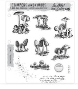 Tim Holtz - Cling Mount Stamps - Tiny Toadstools