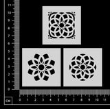 Tiny Stencil Set - Tiles - B - 50mm x 50mm - Set of 3