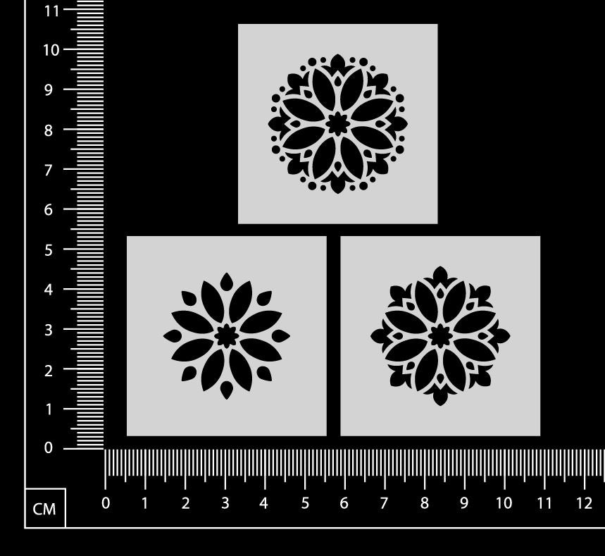 Tiny Stencil Set - Tiles - C - 50mm x 50mm - Set of 3