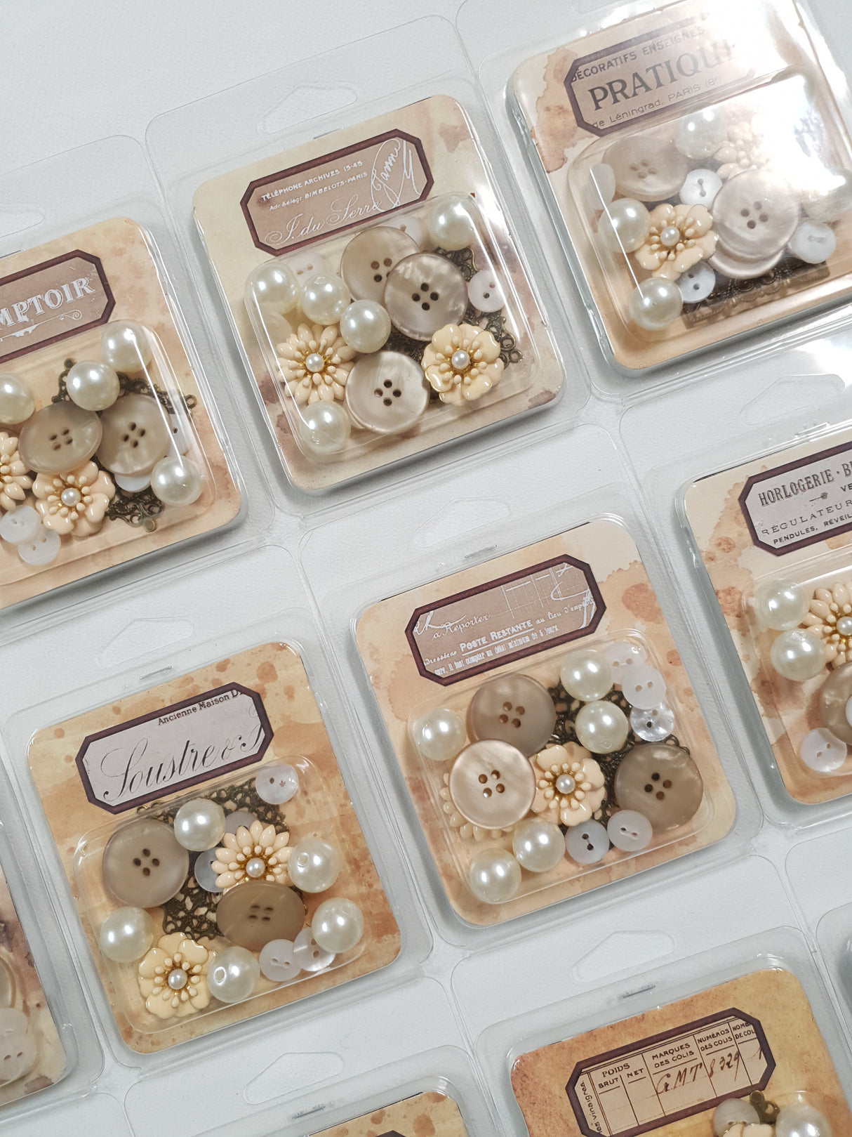 Tiny Treasures Pack - Cream Petals & Pearls - Picked at Random