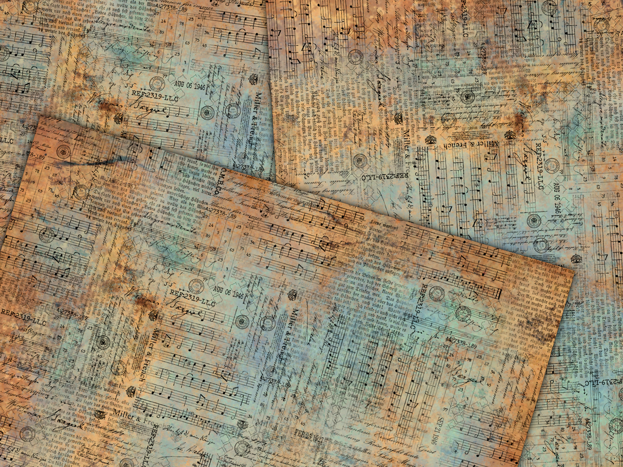 Decoupage Tissue Sheets - Grunge - Set of 3 Pieces