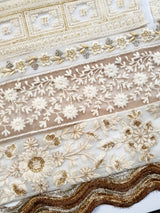 Assorted Embroidered Trim Bundle - Neutral Tones