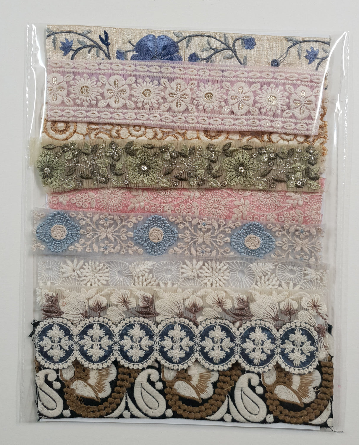 Assorted Embroidered Trim Pack - LN