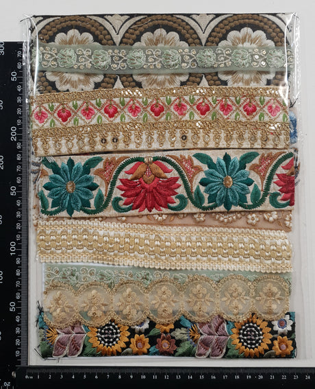 Assorted Embroidered Trim Pack - LP