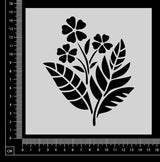 Tropical Flower - C - Stencil - 150mm x 150mm