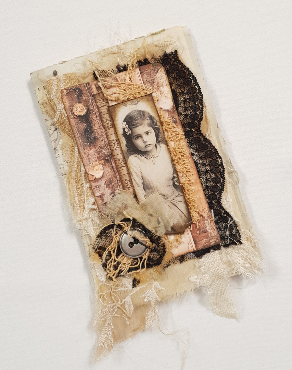 Handmade Mini Vintage Postcard Journal - UC