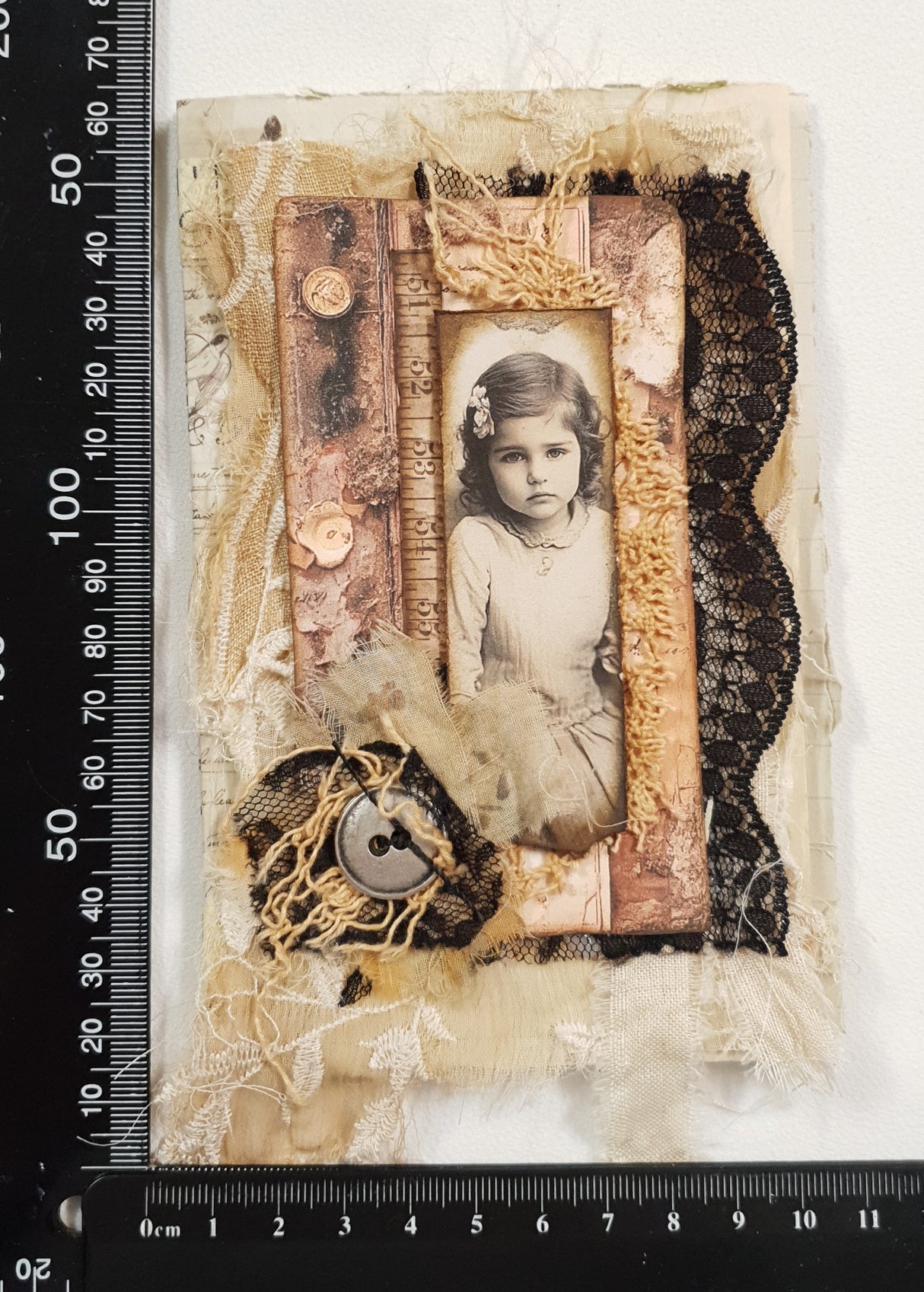 Handmade Mini Vintage Postcard Journal - UC