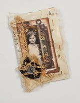 Handmade Mini Vintage Postcard Journal - UH