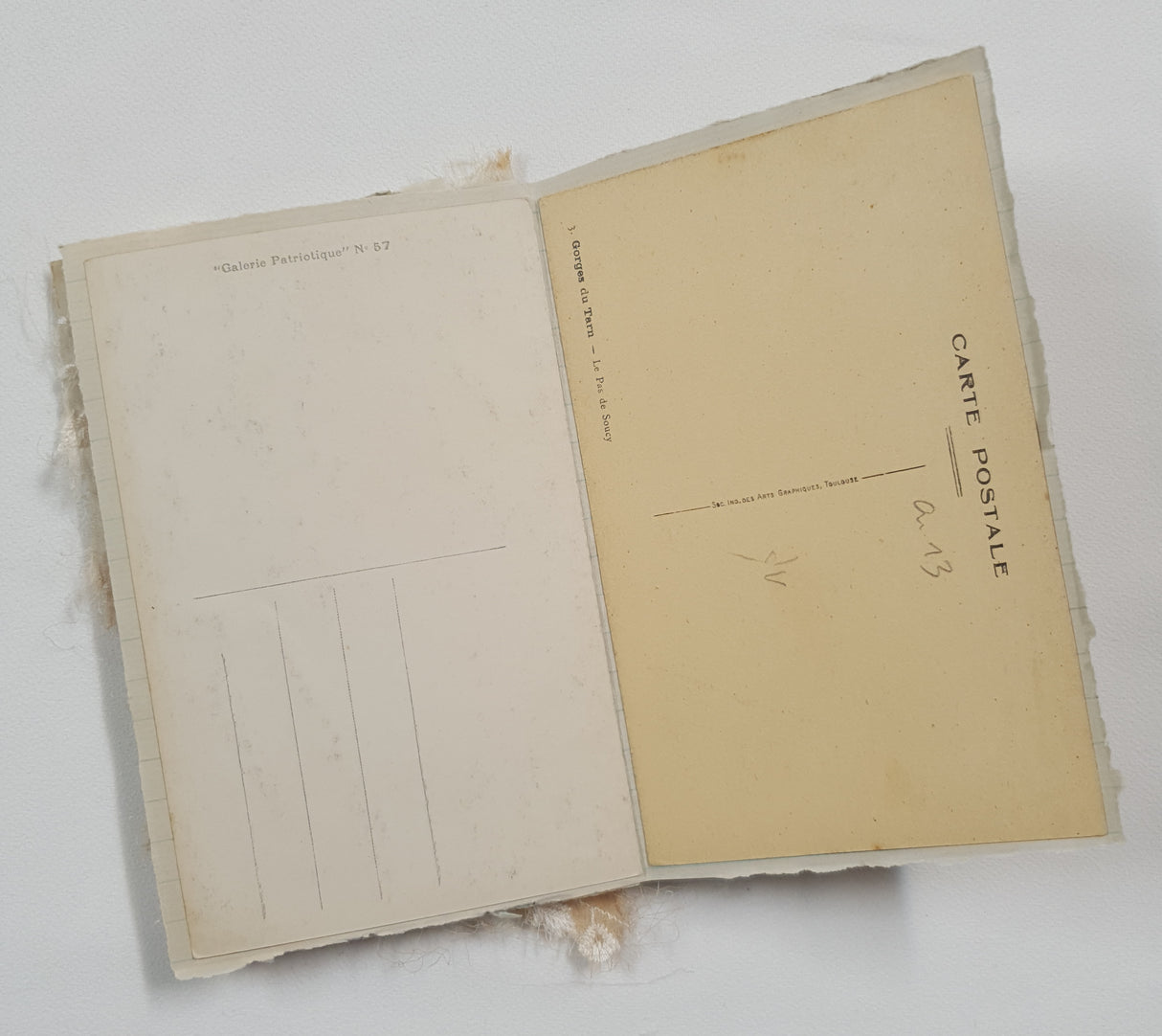 Handmade Mini Vintage Postcard Journal - UH