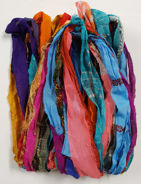 Reclaimed Sari Ribbon Hank - Unique - CS