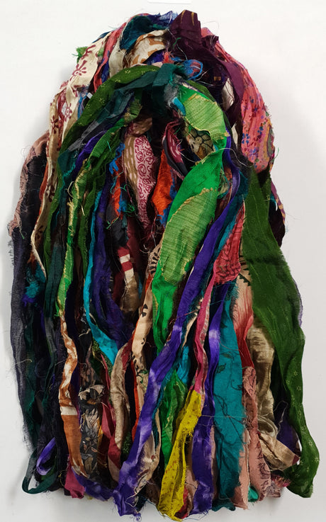 Reclaimed Sari Ribbon Hank - Unique - CZ