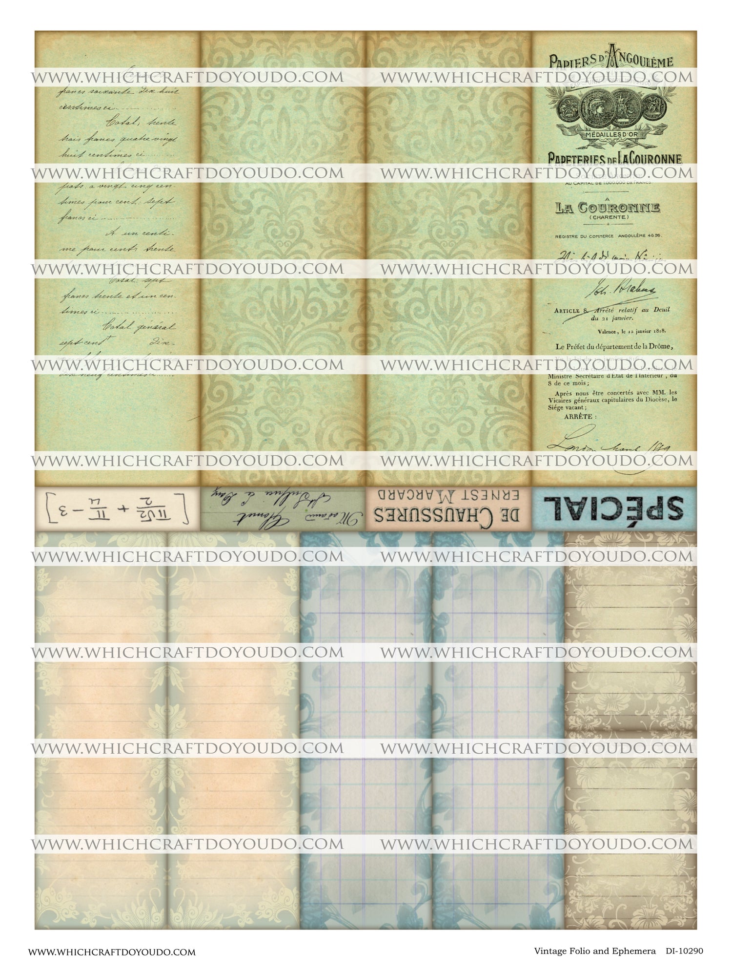 FREEBIE - VIntage Folio & Ephemera - DI-10290 - Digital Download