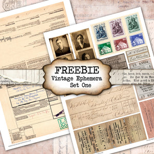 FREEBIE - Vintage Ephemera - Set One - DI-10266 - Digital Download