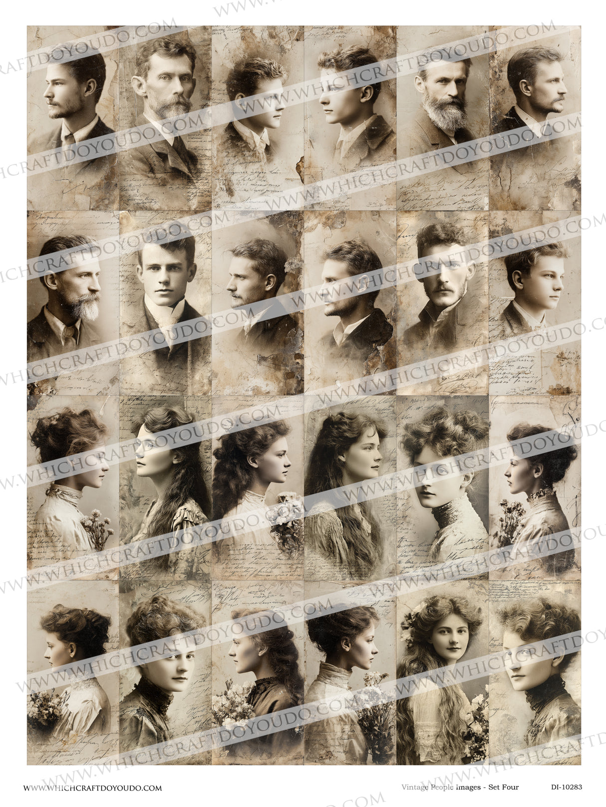 Vintage People Images - Set Four - DI-10823 - Digital Download