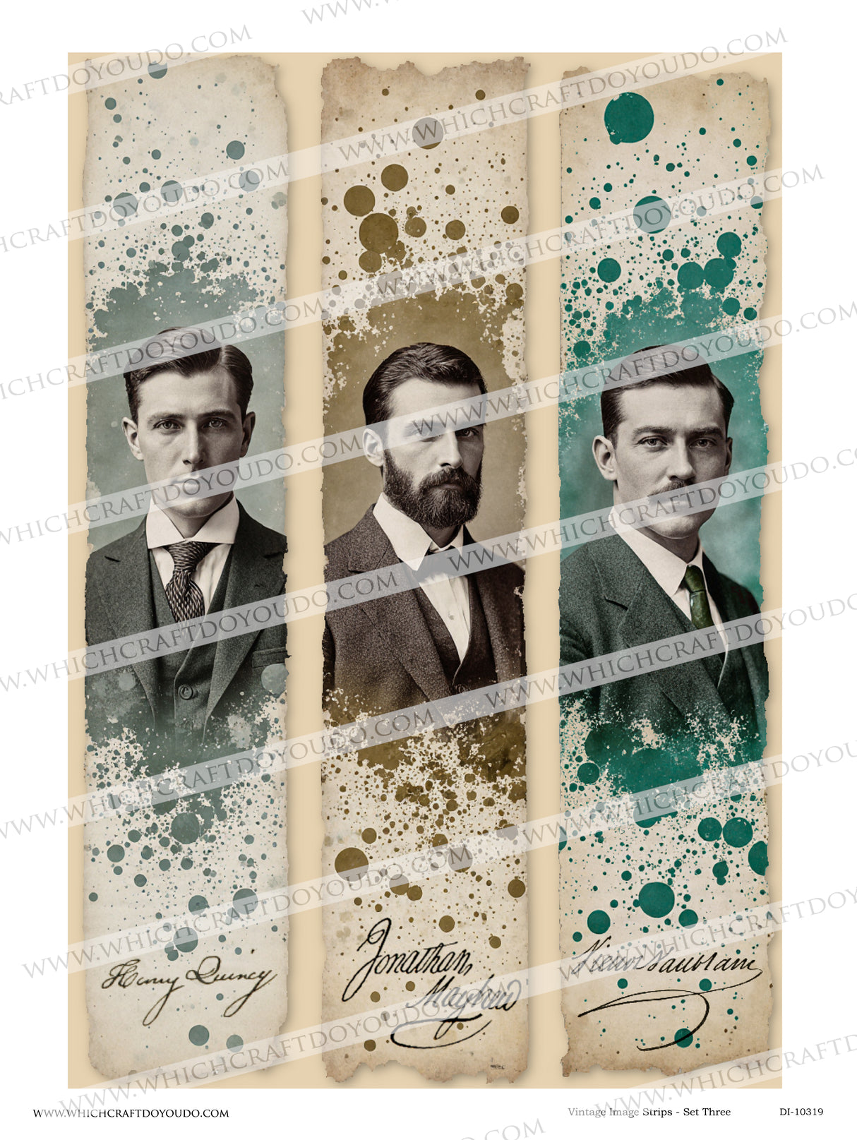 Vintage Image Strips - Set Three - DI-10319 - Digital Download