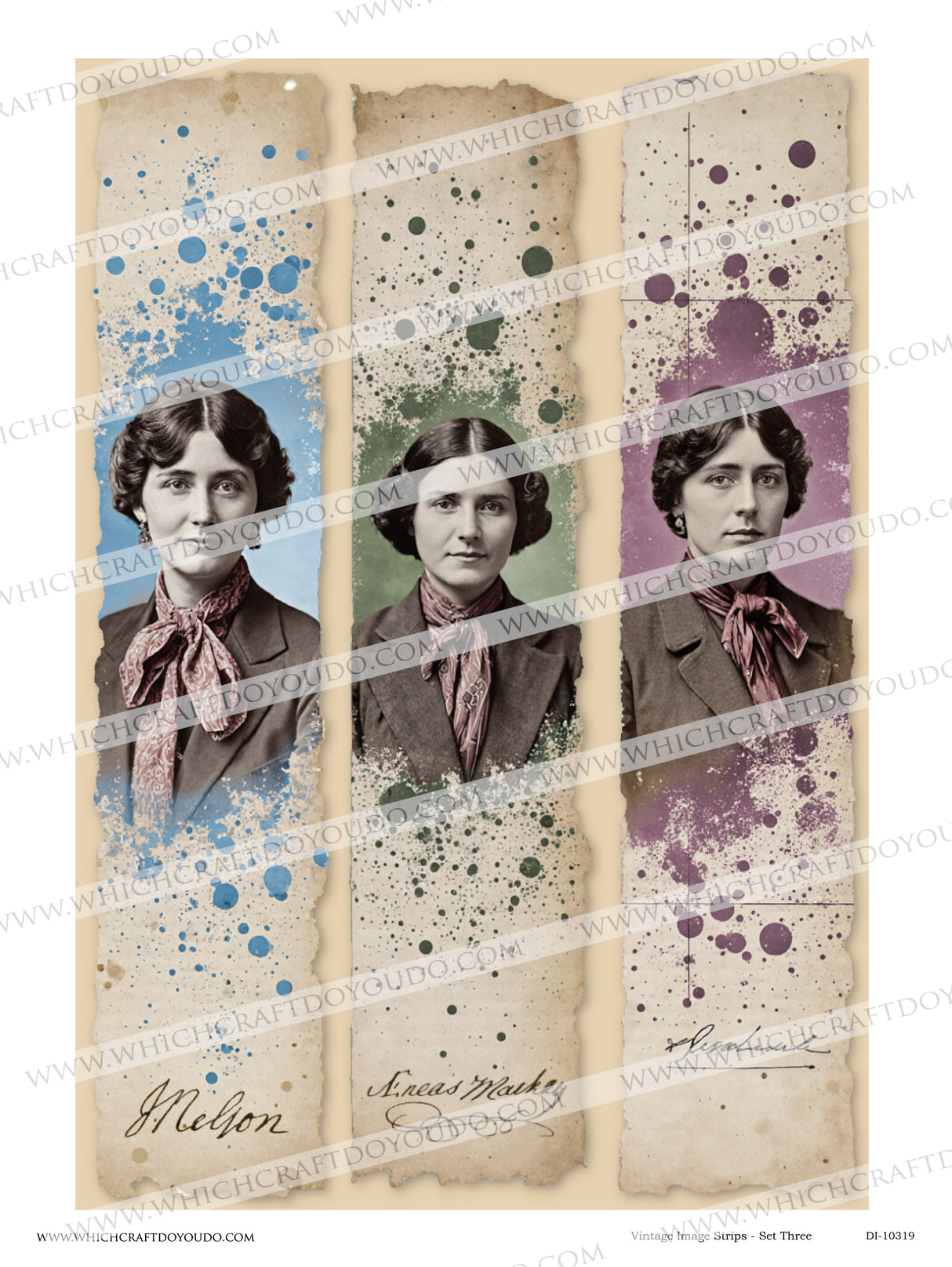 Vintage Image Strips - Set Three - DI-10319 - Digital Download