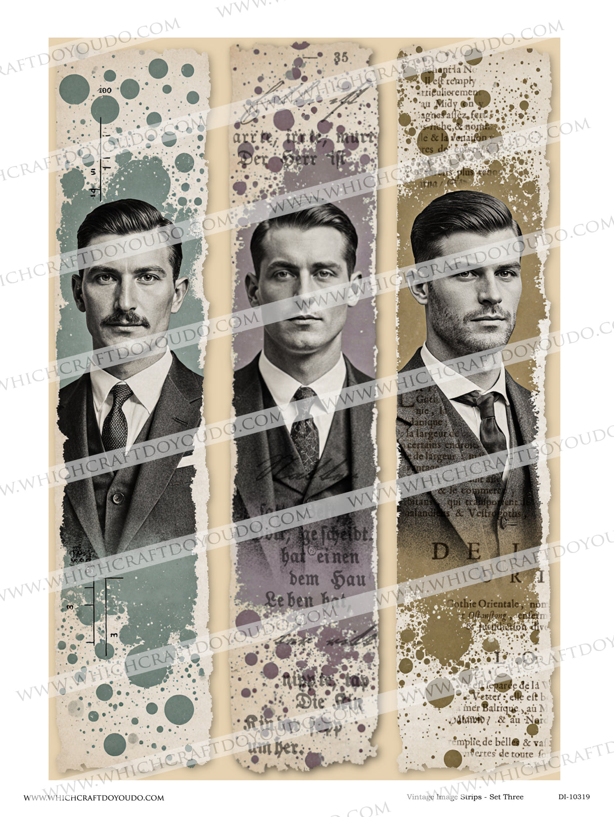 Vintage Image Strips - Set Three - DI-10319 - Digital Download