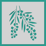 Wattle Blossom - Stencil - 150mm x 150mm