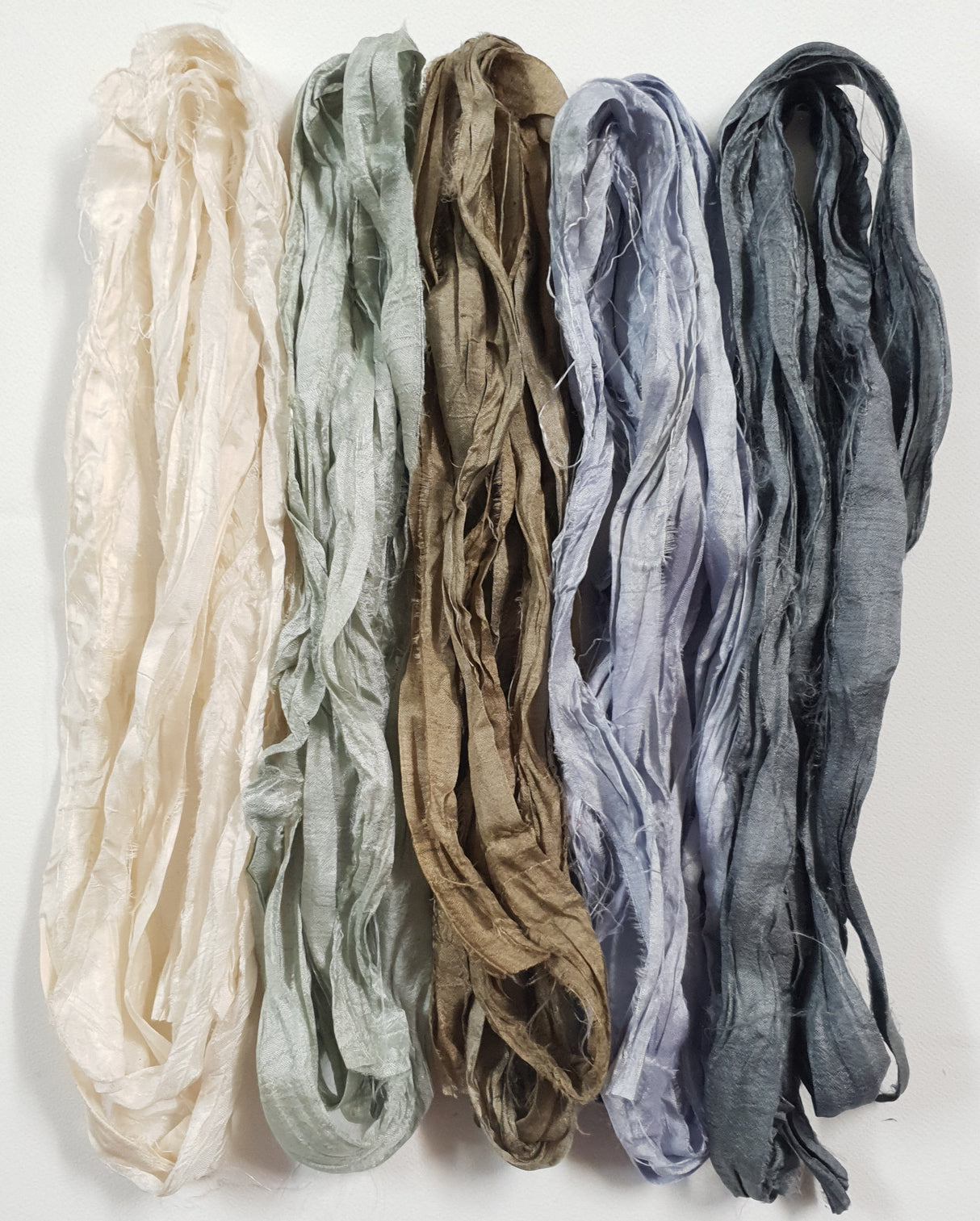 Reclaimed Sari Silk Ribbon - Winter