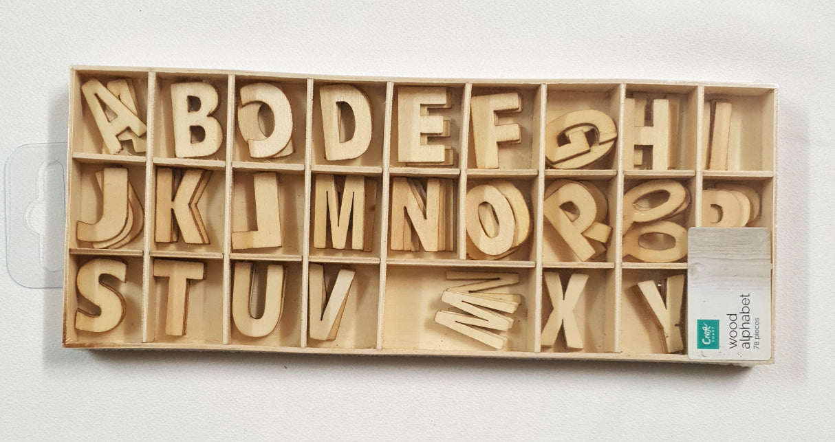 Wooden Embellishments - Alphabet
