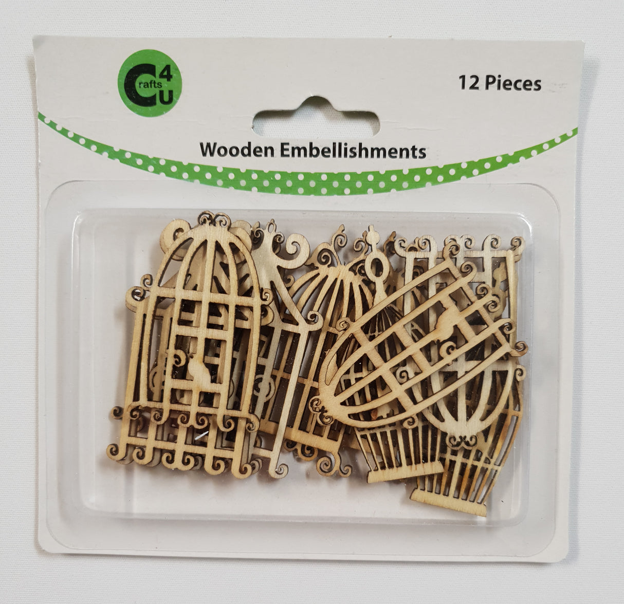 Wooden Embellishments - Birdhouses - Pack of 12 pieces