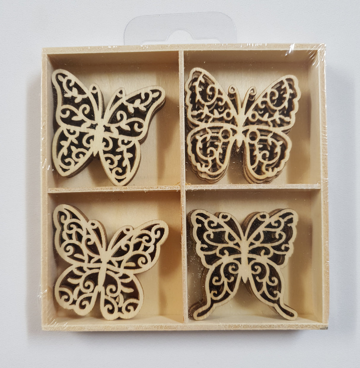 Wooden Embellishments Box - Butterflies