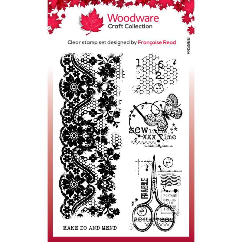 Woodware Clear Singles Sew Little Time Stamp Set