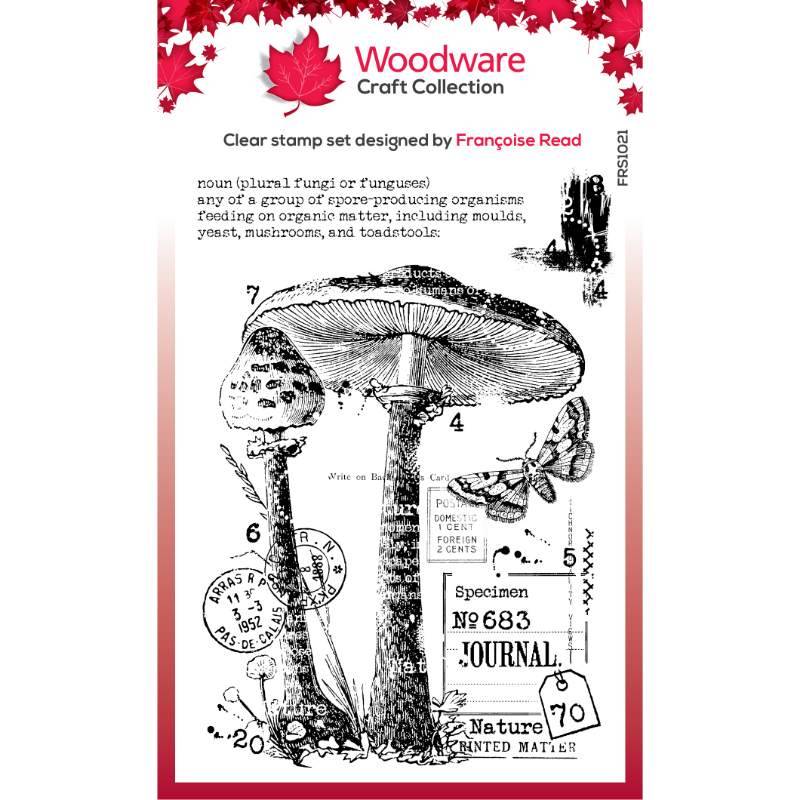 Woodware Clear Singles Vintage Fungi Stamp