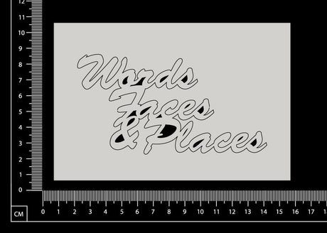 Words Faces & Places - B - White Chipboard