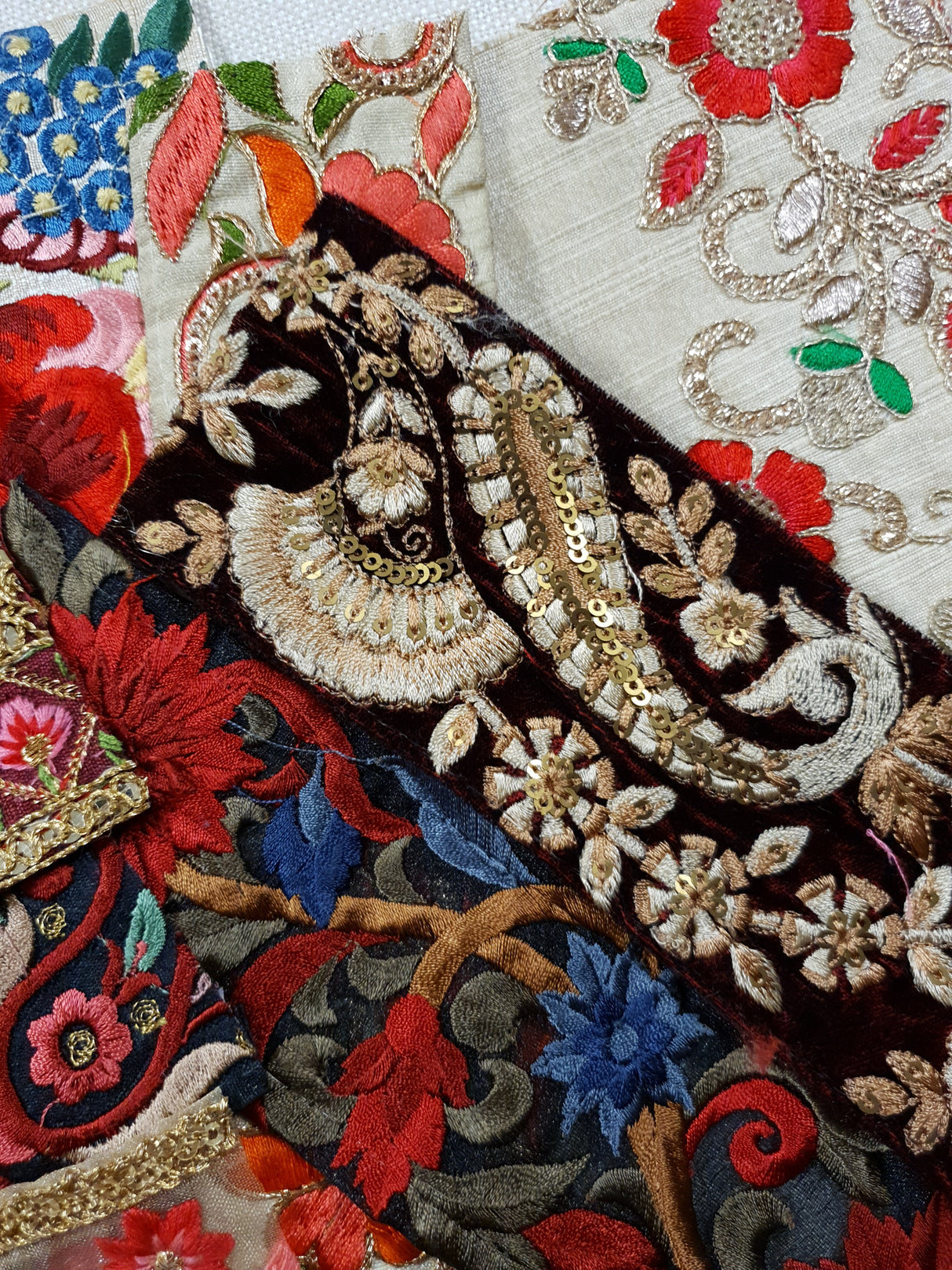 Assorted Embroidered Trim Bundle - (YA)