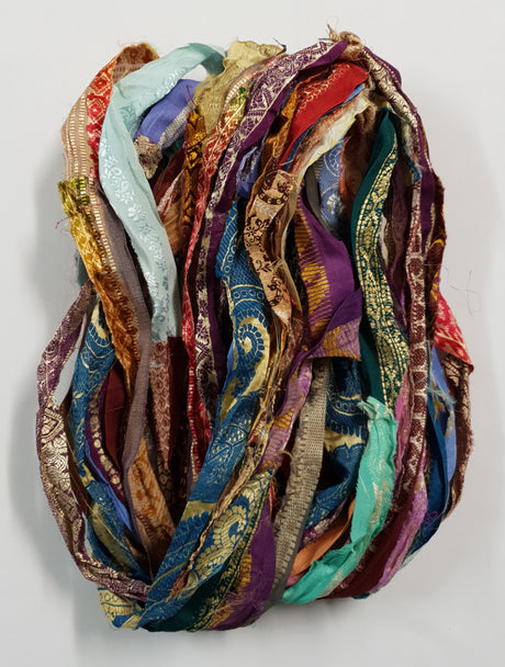 Reclaimed Sari Ribbon Hank - Unique - YU