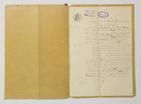 Authentic Antique French 1900 Notaire Document - ZA