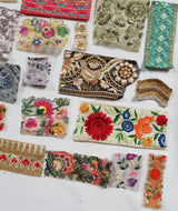 Assorted Embroidered Trim Scraps Pack - ZB
