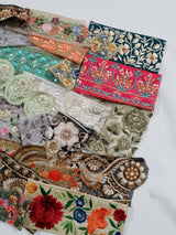 Assorted Embroidered Trim Scraps Pack - ZB