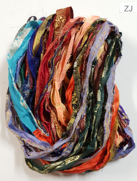 Reclaimed Sari Ribbon Hank - Unique - ZJ