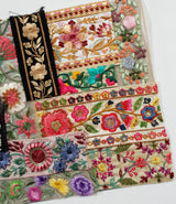 Assorted Embroidered Trim Scraps Pack - ZJ